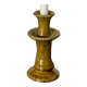 Tamegroute candlestick candlestick enamelled yellow ochre S H15 cm