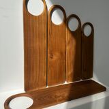 Cutting or presentation board of monoxyl teak with handle (T1)