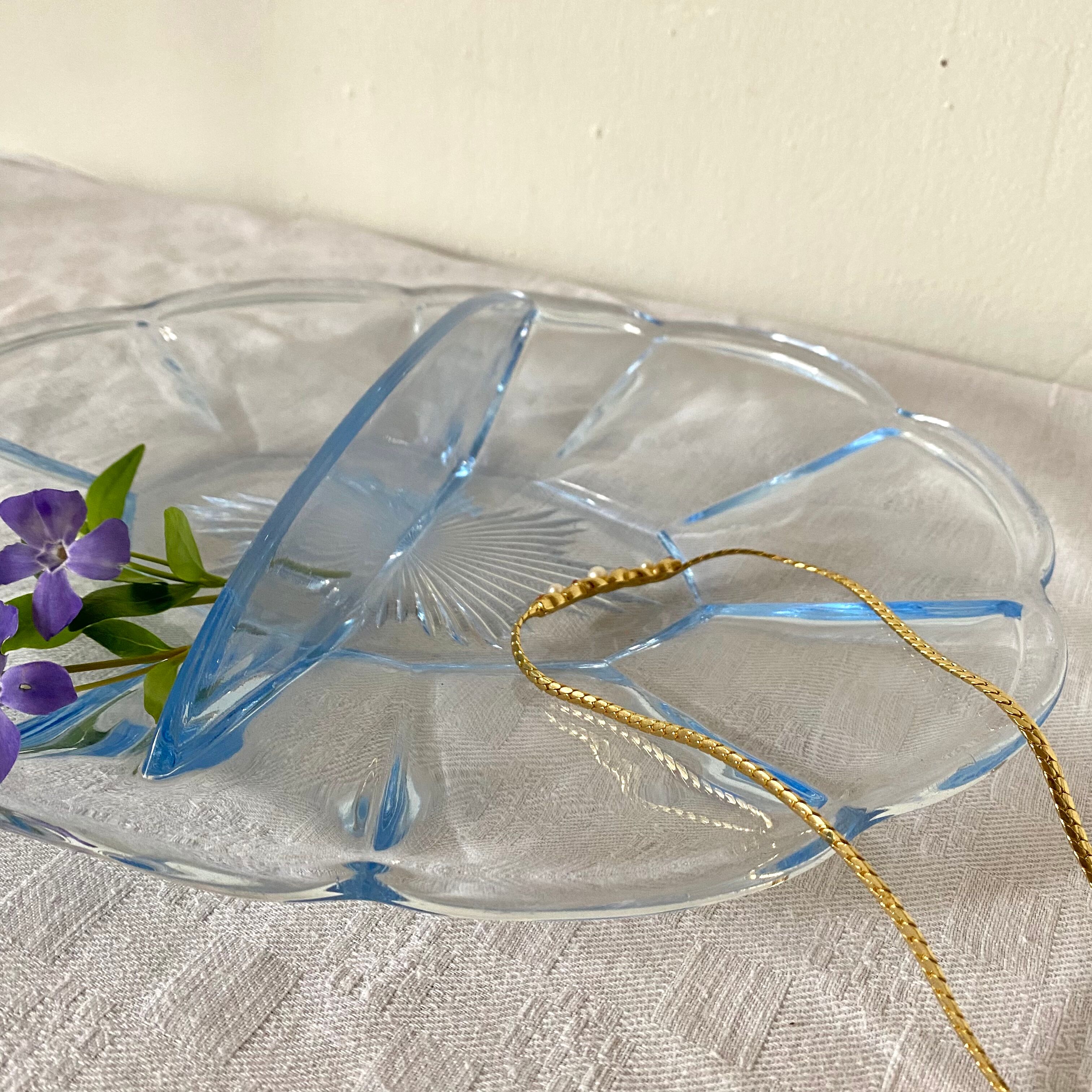 Plat serviteur en verre années 50