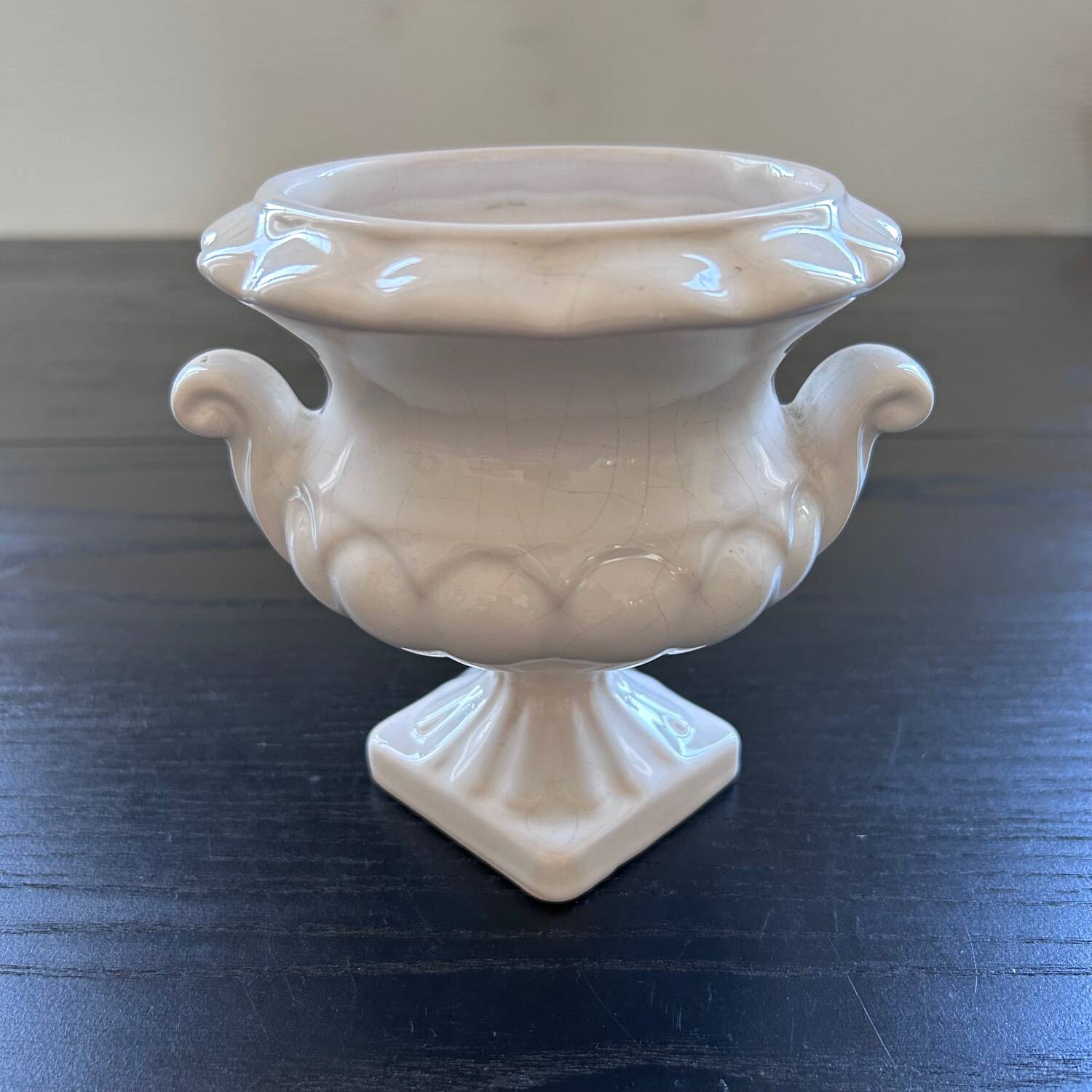 White Medici style vase