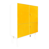 Vintage Schrank weis gelb