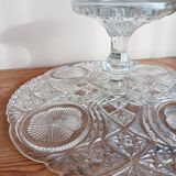 Cut glass cake stand