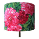 Lampshade with pink peony pattern