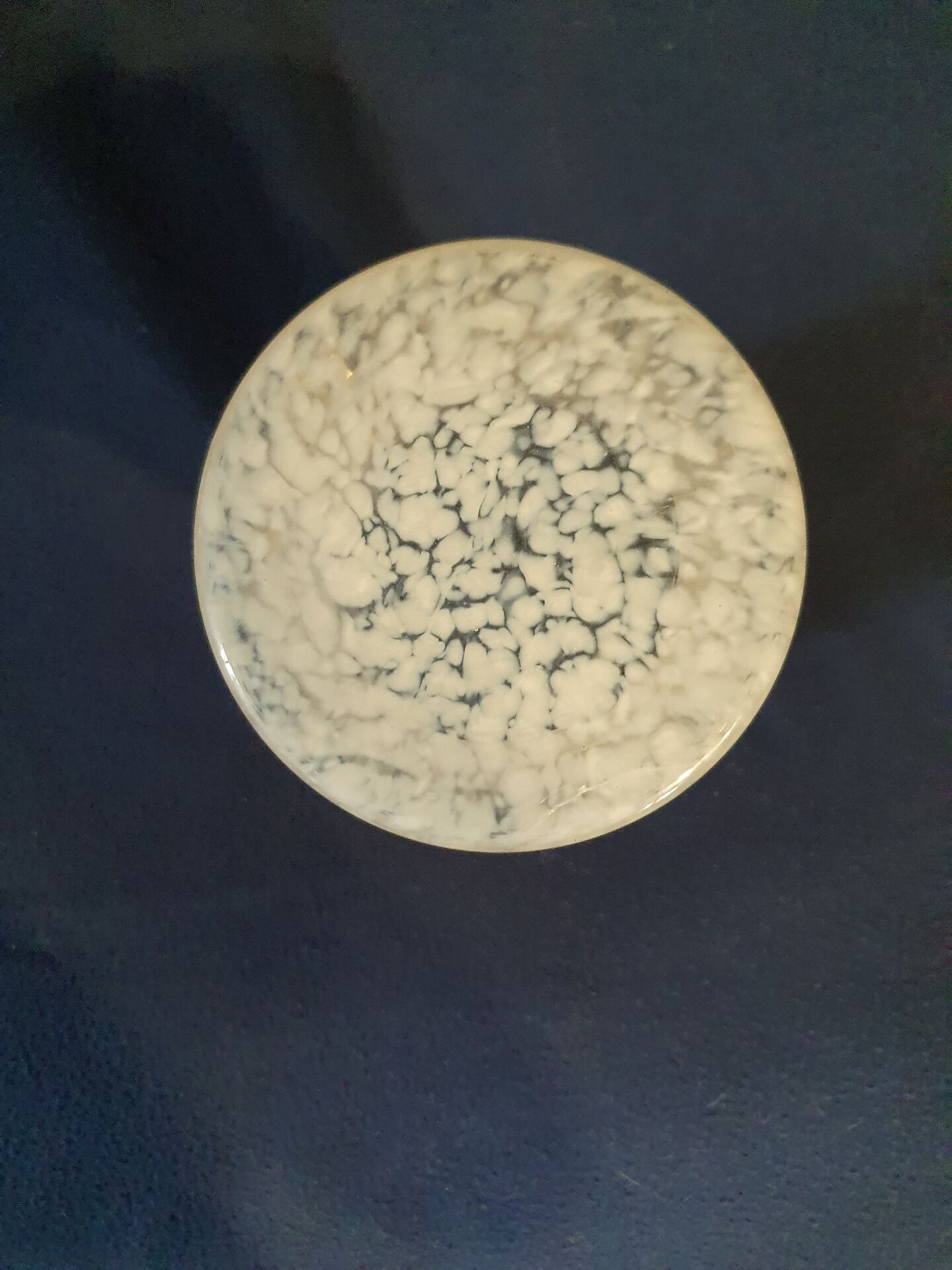 Beautiful speckled white glass vase