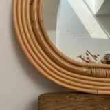 Rattan mirror