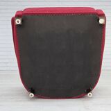 1950s, Danish relax armchair, red furniture fabric, ash wood legs.