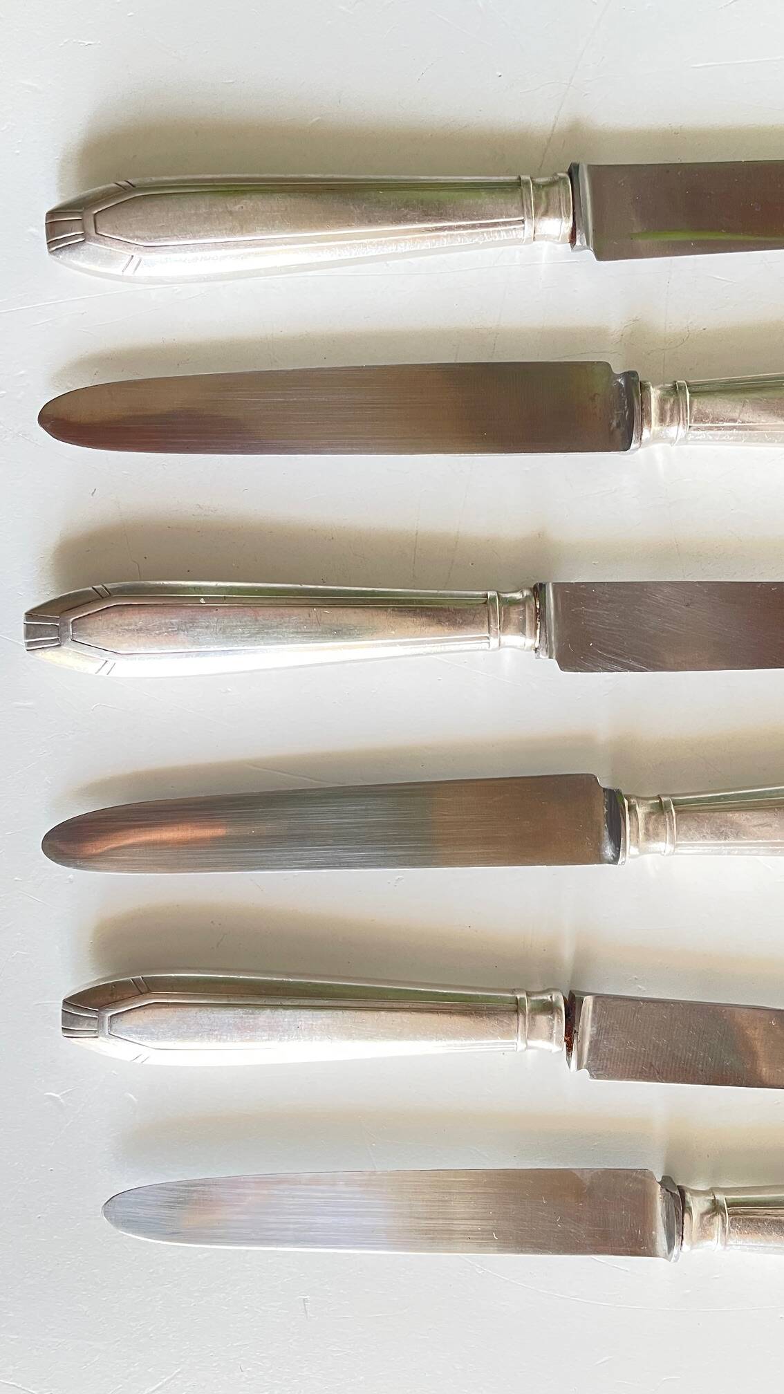 6 Art Deco Dessert Knives