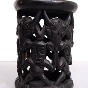 African tribal stool amileke, Cameroon Africa, 1950's