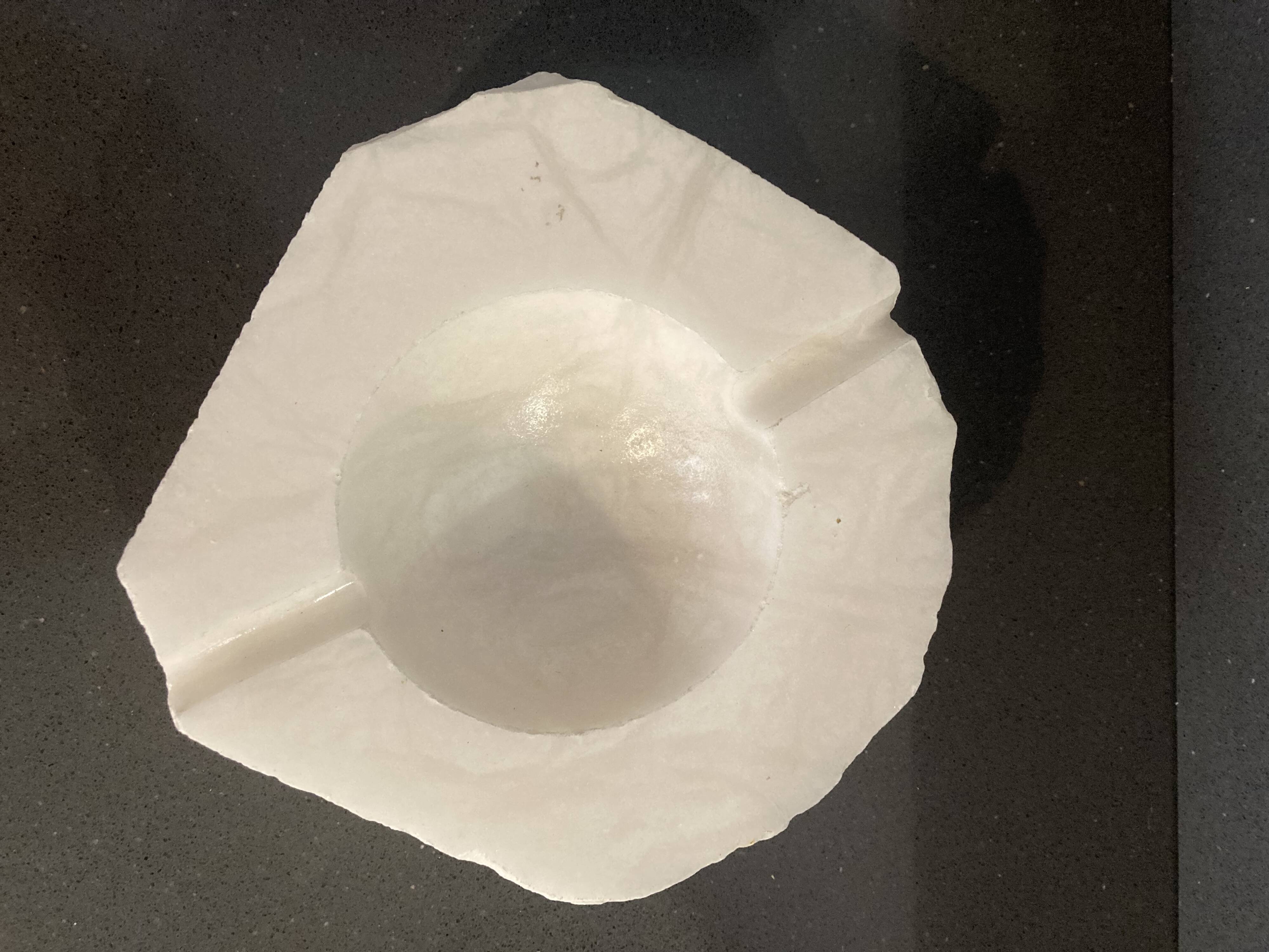 Cendrier marbre poli et brut