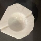 Polished and raw marble ashtray