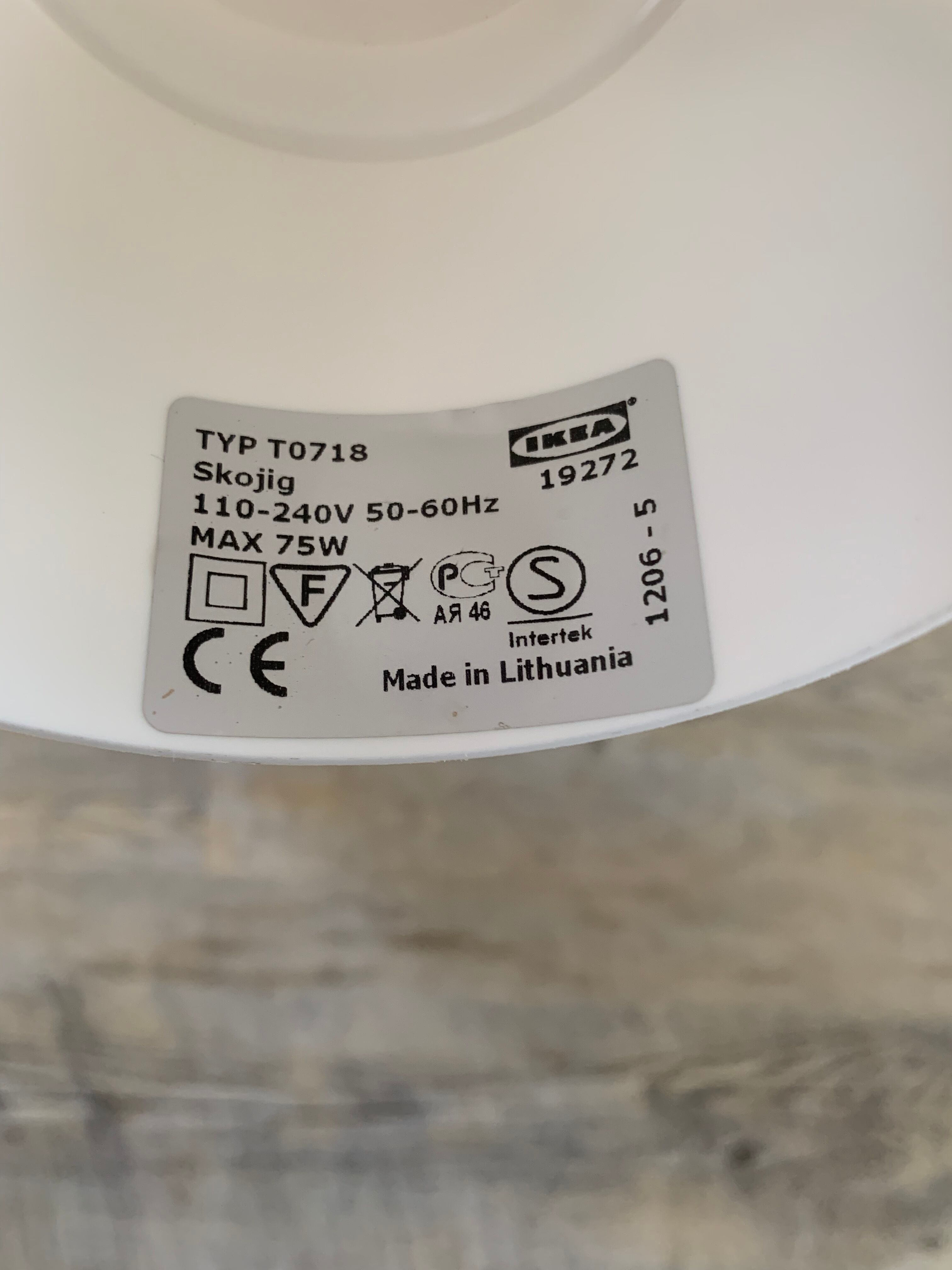 Vintage ikea skojig pendant lamp