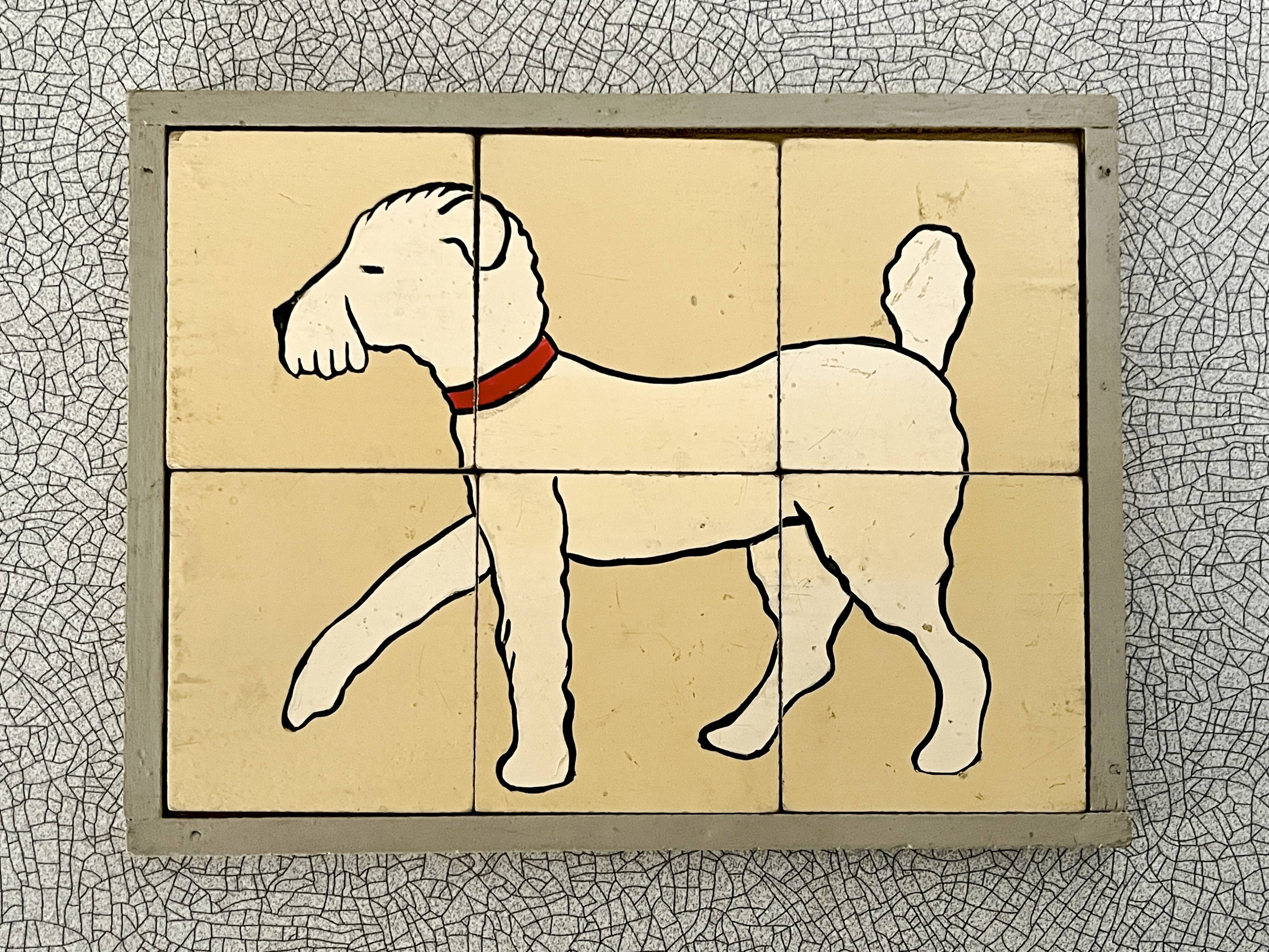 Wooden puzzle frame from the 1930s/40s depicting a dog.