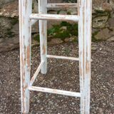 High stool in recycled style wood