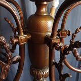 Lustre Louis XVI en bronze et laiton