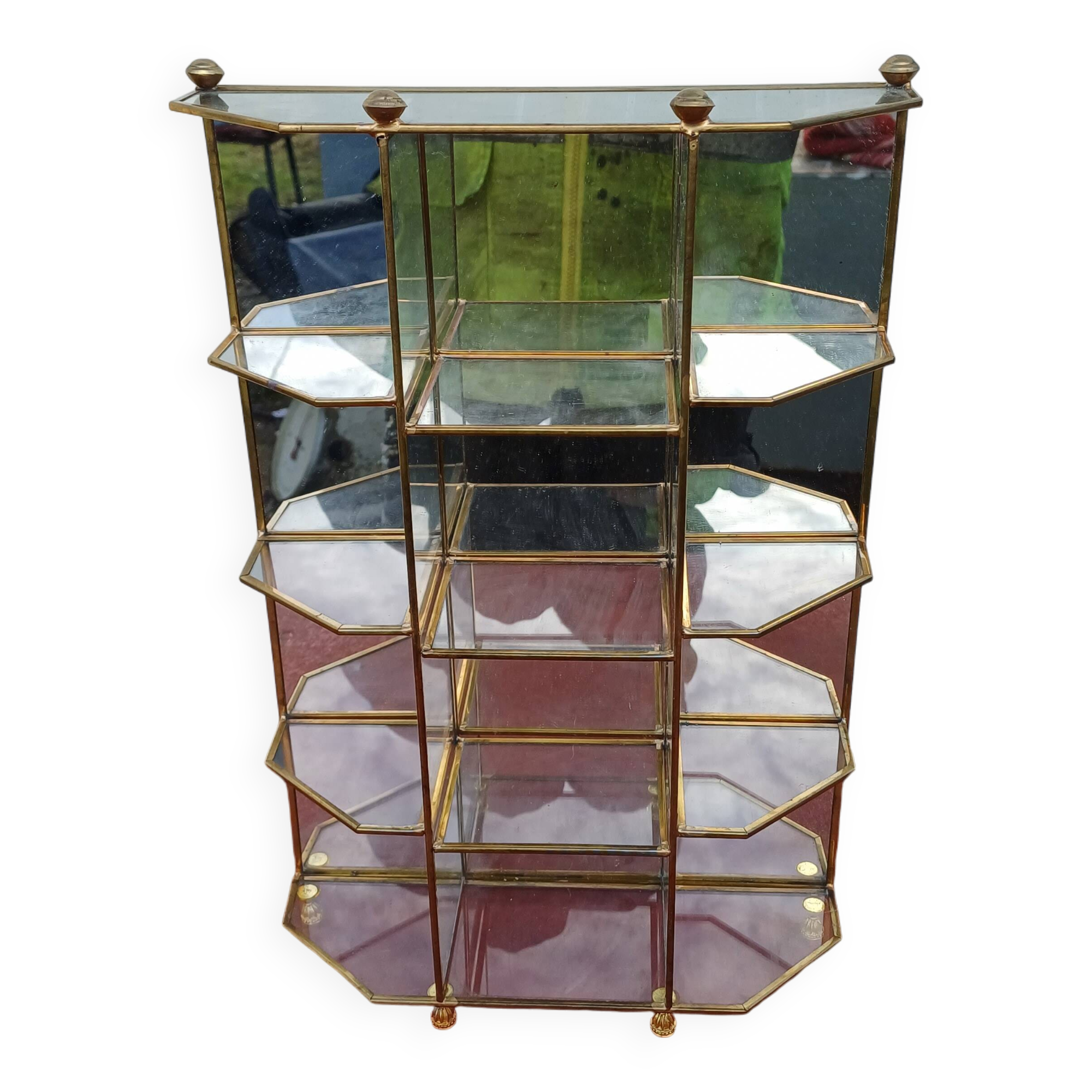 Vitrine Laiton , Verre et Miroir