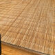 Table basse carrée en bois et rotin, années 70