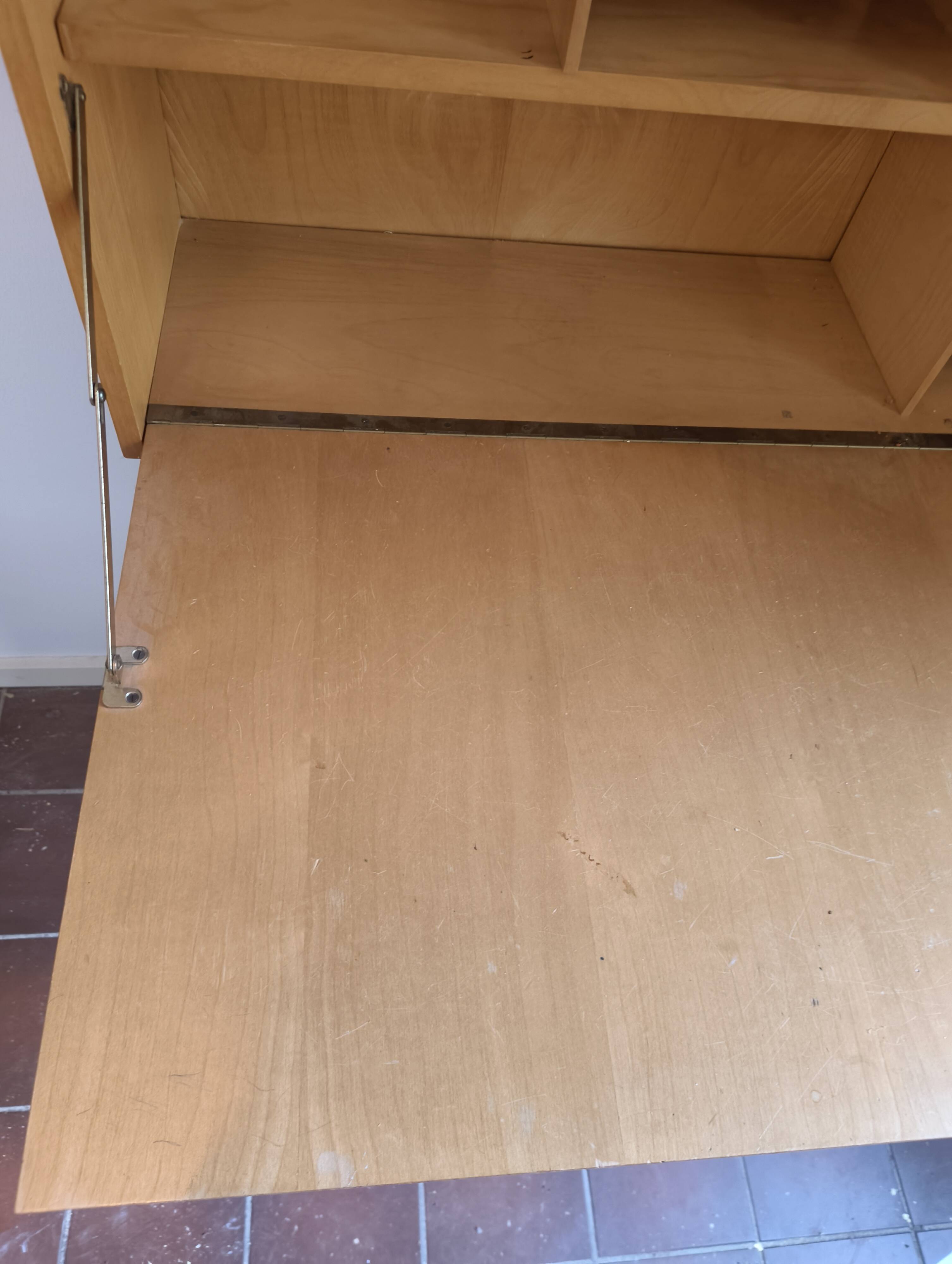 wall shelf unit secretary desk by Ernst Dieter Hilker for Omnia, 60s