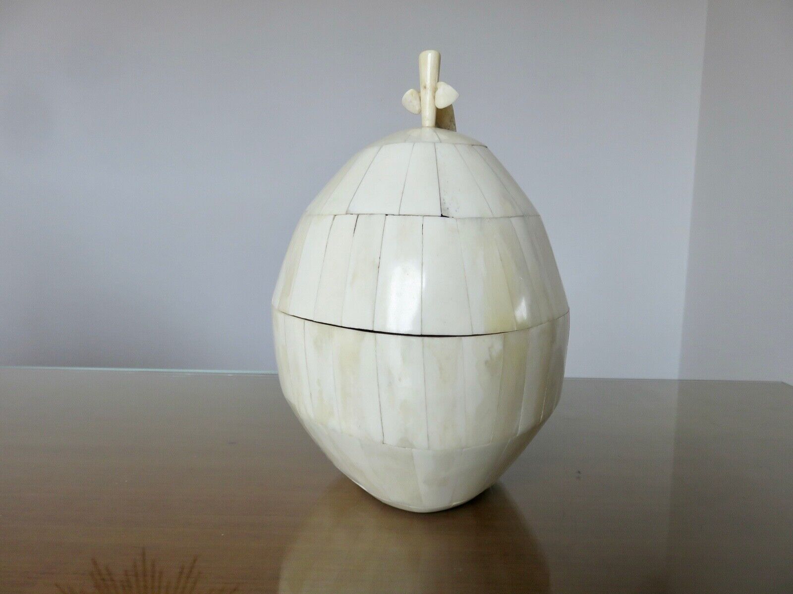 Ice bucket "coconut" bone marquetry 50s