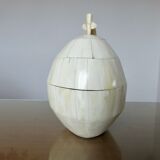 Ice bucket "coconut" bone marquetry 50s