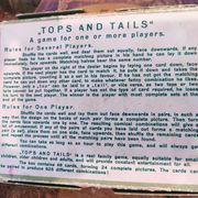 Vintage card game Tops and Tails around the World