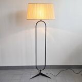 Lampadaire en métal laqué noir, 1950