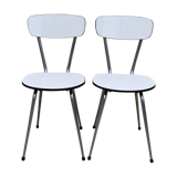 Formica chairs white compass feet