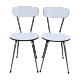 Formica chairs white compass feet