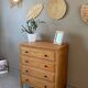 Vintage light oak chest of drawers