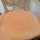 Pair of Louis XVI style armchairs in 20th century patinated beech