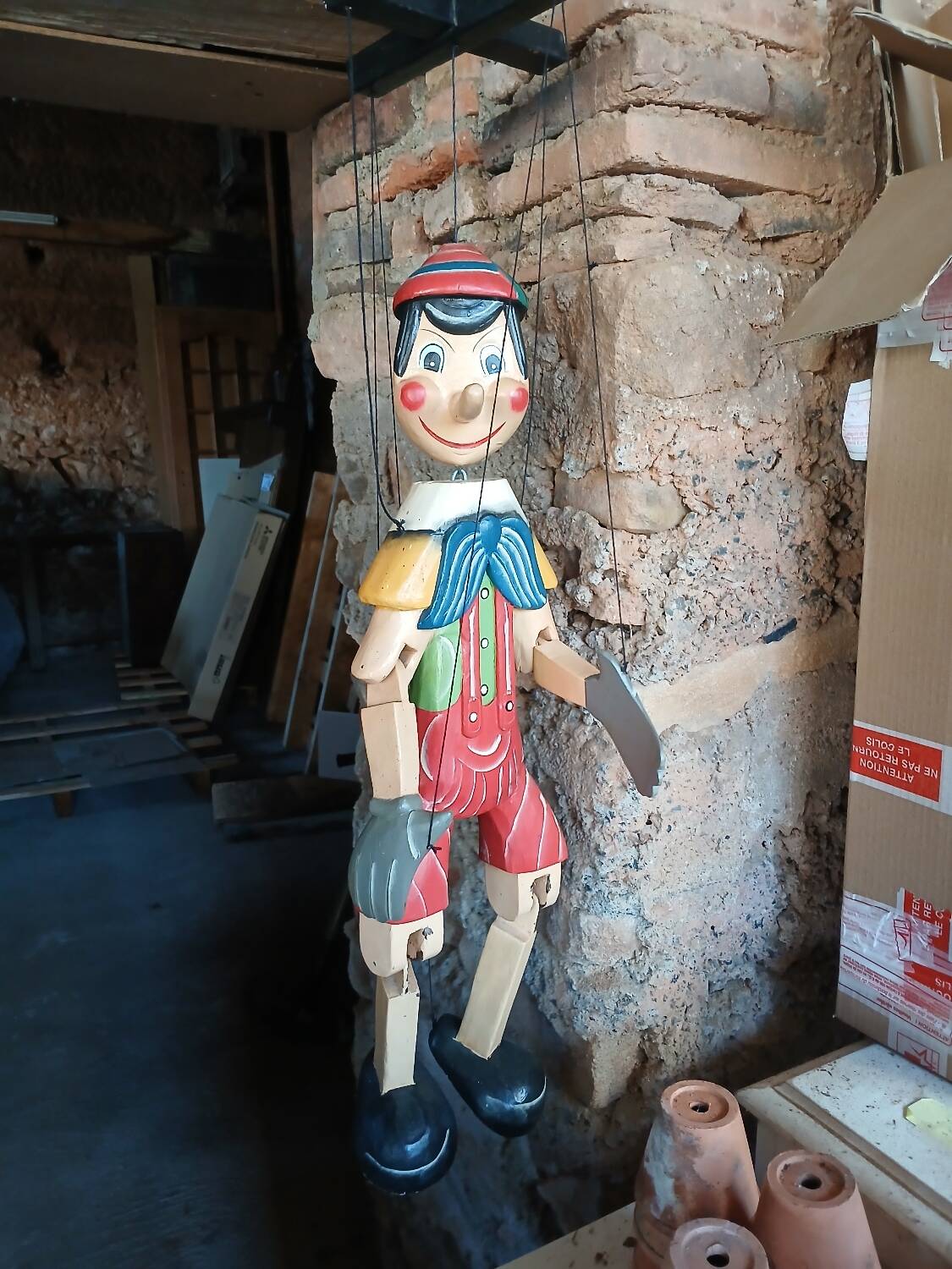 Pinocchio wooden puppet