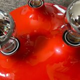 Space Age saucer wall lamp with 3 lights from the 70s