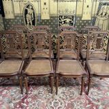 Set of 8 Louis XVI style chairs in canning