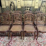 Set of 8 Louis XVI style chairs in canning