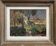 Oil painting on panel, Mediterranean landscape, mid-20th century.