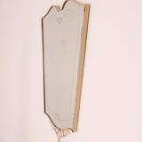 Vintage wall mirror 50s white iron italian design