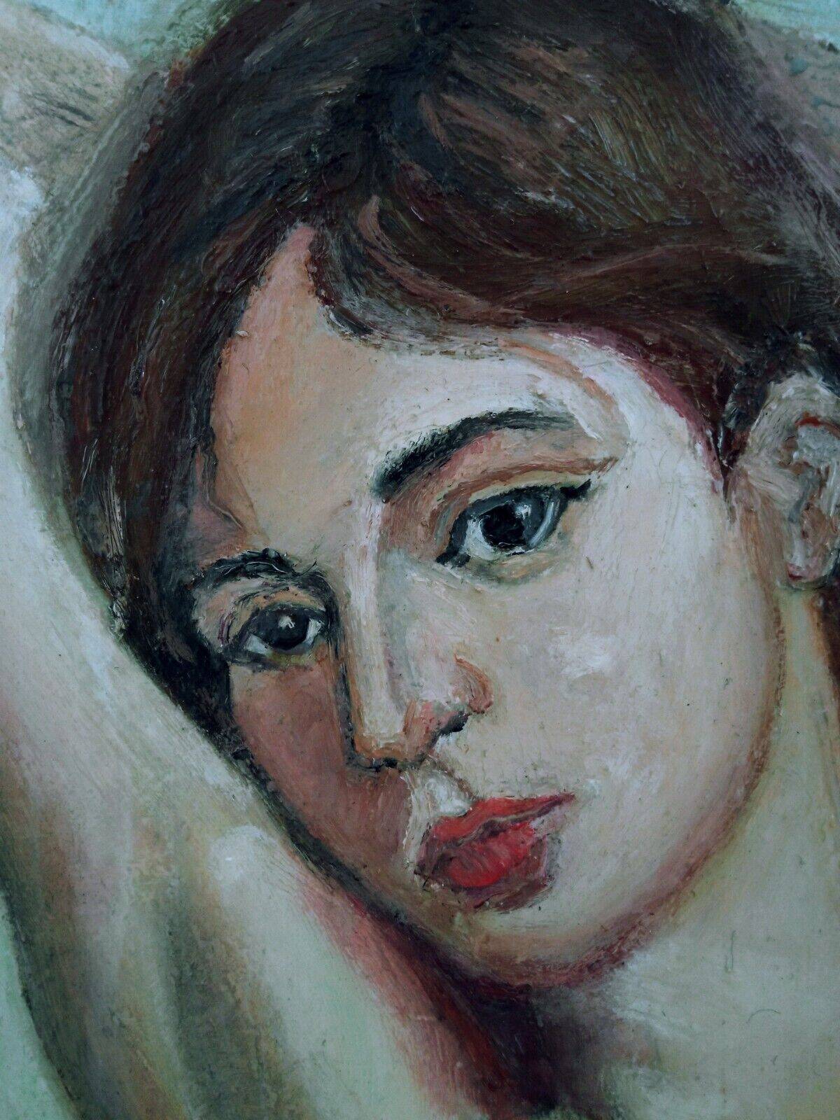 Peinture à l'huile sur toile par AD, 20e siècle