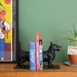 Cast iron dog bookends