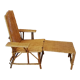 Chaise longue en rotin 1920
