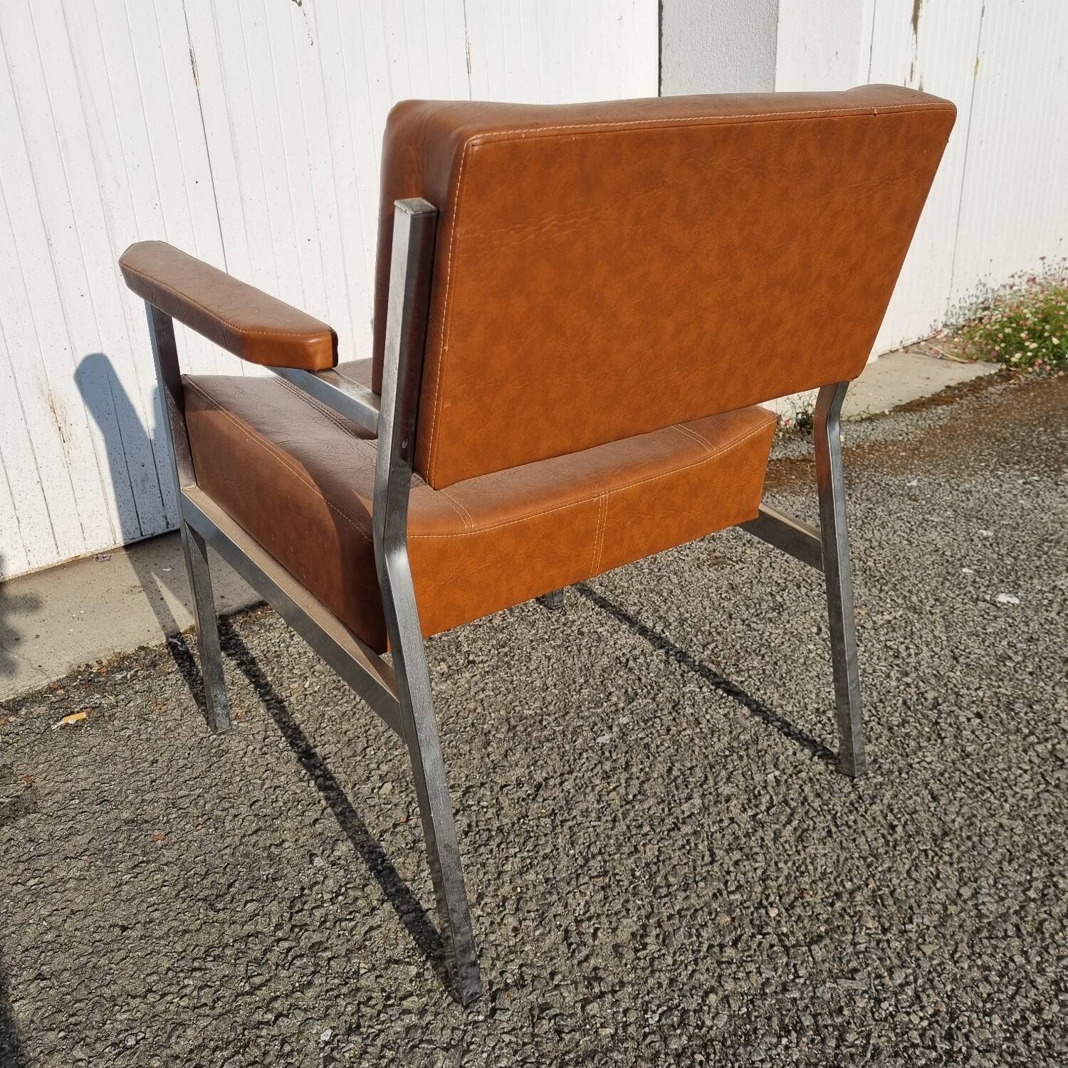 1960s Skaï armchair, M.Baughman