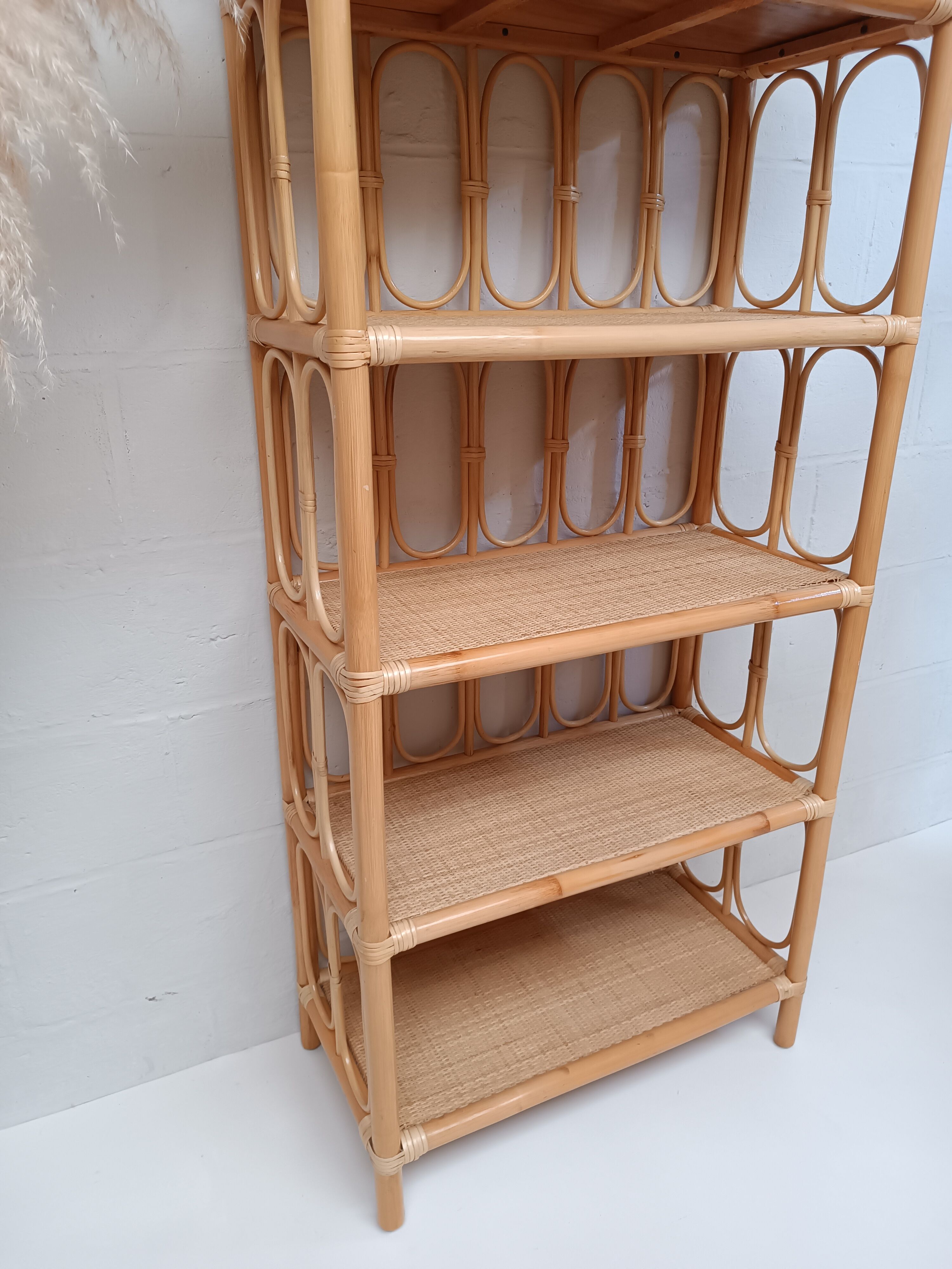 Rattan bookcase