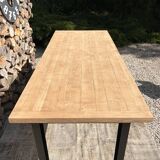 High table, island in wood and metal