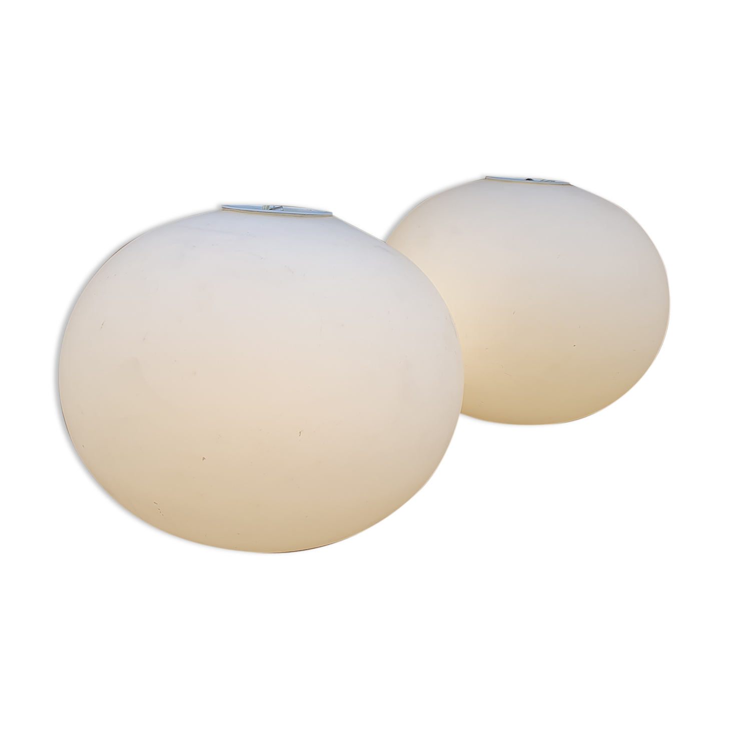 Pair of Jasper Morrison glass hangers for Flos