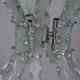 Vintage 70's worked glass chandelier design zeroquattro