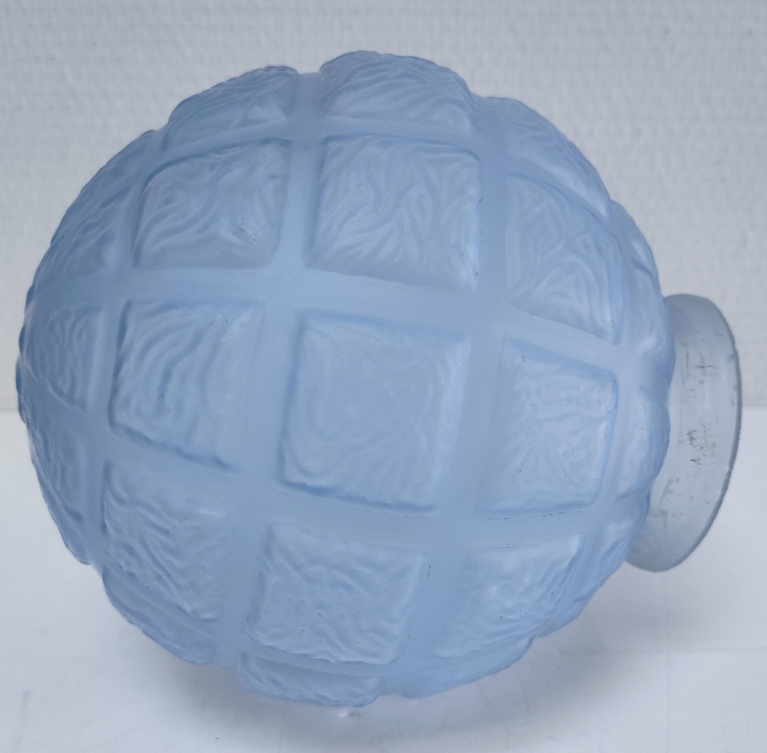 Art Deco ceiling light, blue glass, 1920s