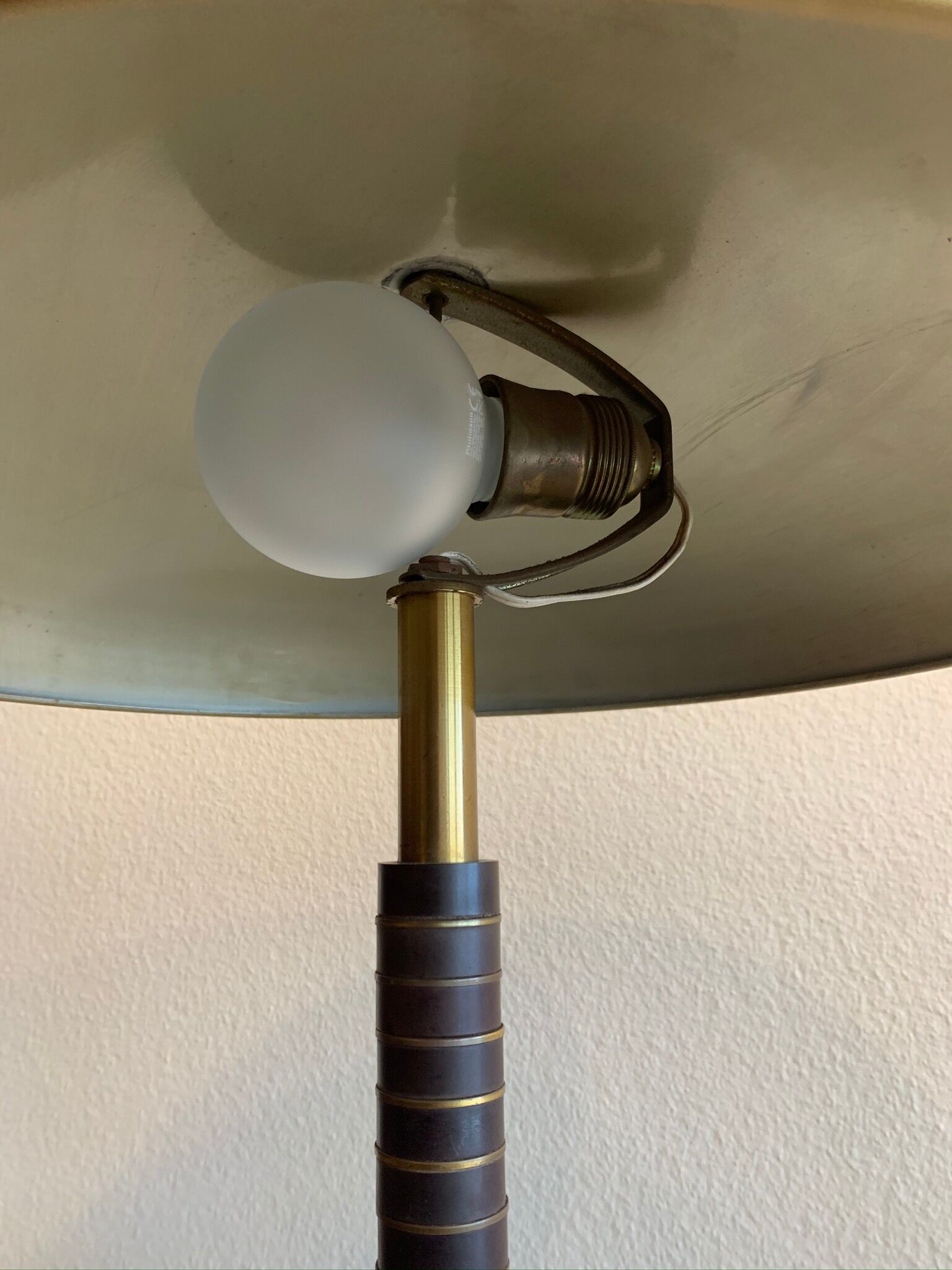 Art Deco Bauhaus Desk Lamp by Kaiser Idell in Brass 1930s