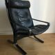 LOUNGE ARMCHAIR SIESTA BLACK LEATHER BY INGMAR RELLING FOR WESTNOFA