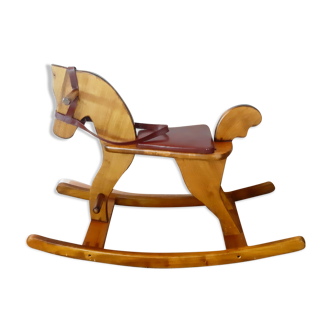 Vintage rocking horse made of wood