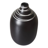 Vase Ovale Noir Élégance Mystique