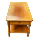 Vintage solid wood coffee table with 2 drawers 1960