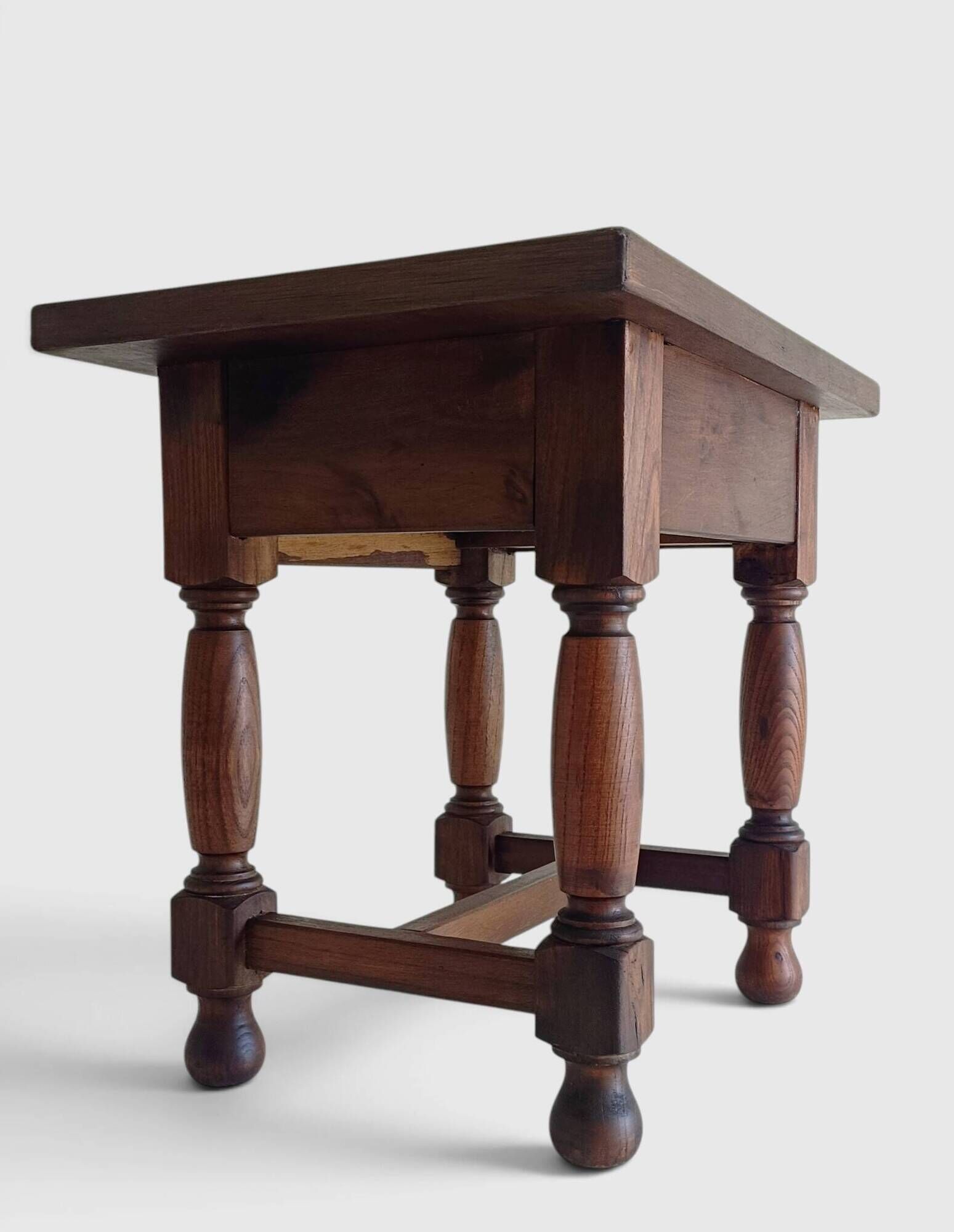 Spanish Castilian Baroque Revival Side Table, Mid-20th Century